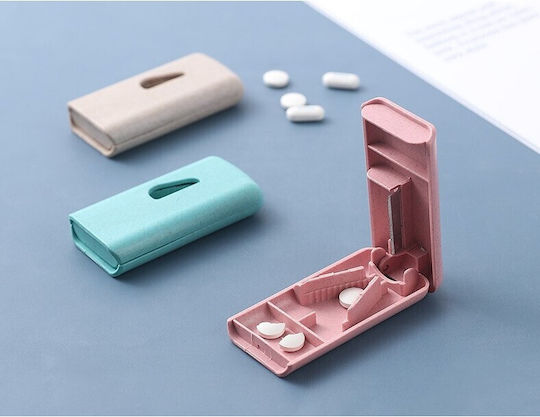 Dispozitiv De Tăiere Și Depozitare Pastile Flippy Plastic Albastru 8 X 4 X 1.8 Cm