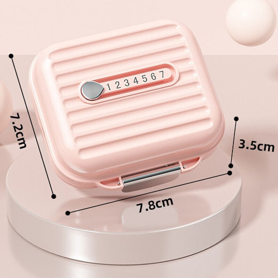 Cutie De Depozitare Pastile Flippy Cutie De Depozitare Medicamente Cutie De Depozitare Vitamine Suplimente Pentru Fete Indicator Zilnic Plastic Roz