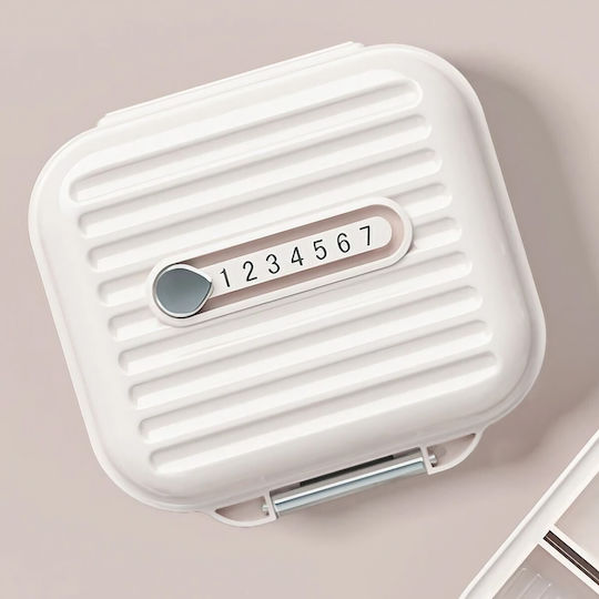 Cutie de Medicamente Flippy Bej 7 Compartimente Portabilă Compactă 7.8x7.2x3.5 Cm Ideală pentru Utilizare Zilnică