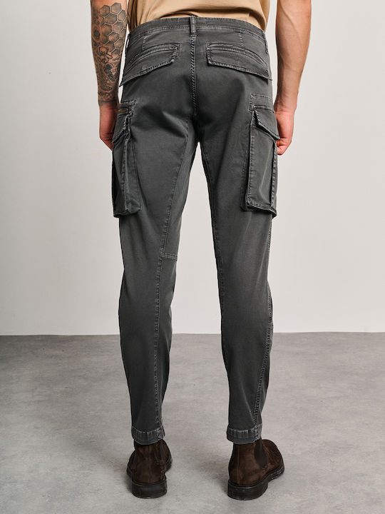 Lucas Trousers Cargo in Loose Fit Grey Anthracite
