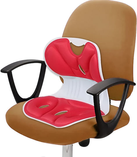 Μαξιλάρι με Memory Foam & Οπή 32x29x28cm σε Κόκκινο χρώμα