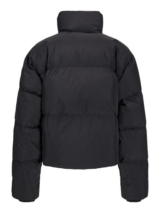 Μακρύ Γυναικείο Puffer Μπουφάν για Χειμώνα Black