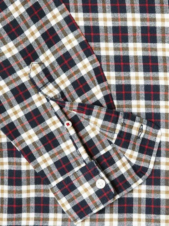 Clermont Long Sleeve Shirt in Regular Fit Checked Blue
