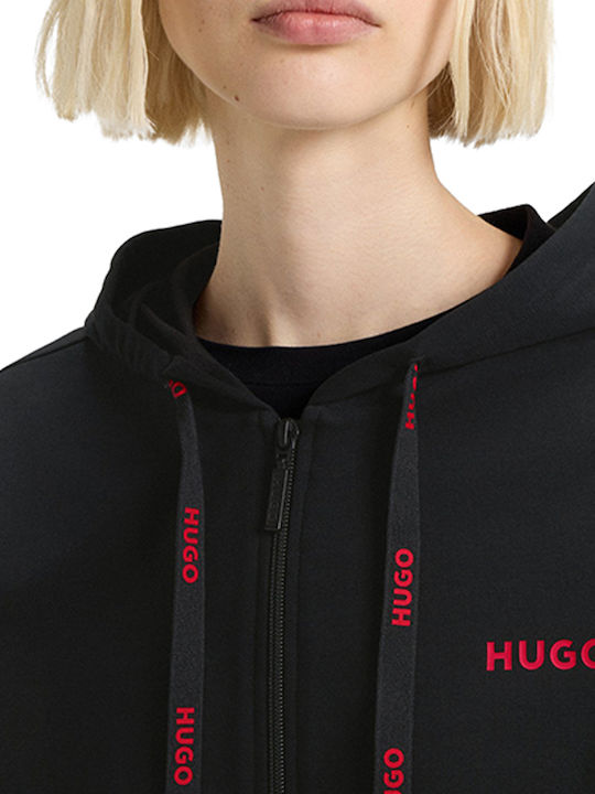 Women's Sweatshirt Jacket Hooded Black