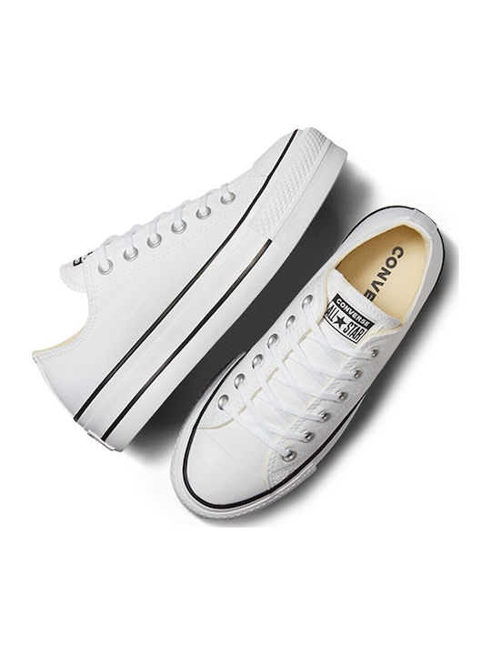 Chuck Taylor All Star Lift Low Top Flatforms Sneakers White / Black