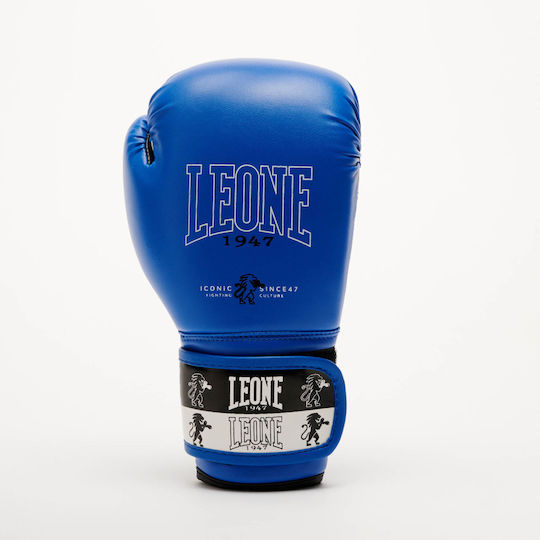 Leone 1947 Παιδικά Γάντια Πυγμαχίας Δερμάτινα για Αγώνα Μπλε