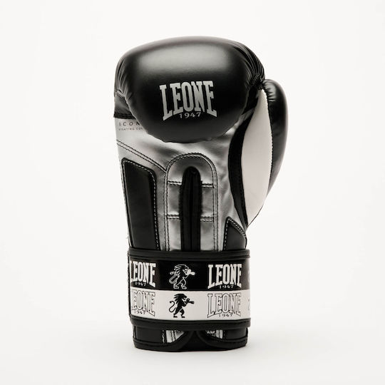 Leone 1947 Kids Boxing Gloves Leather for Match Black