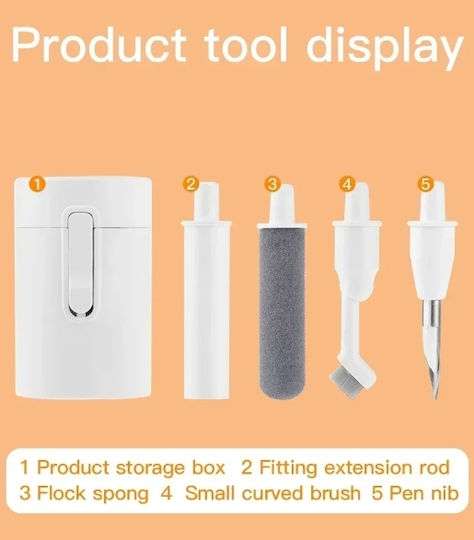 Mini Headphone Cleaning Brush 5 in 1 Headphone Accessory