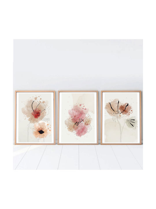 Threefold Painting 120x40 A-g 693bse1499 120x40 Wooden