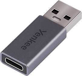 Yenkee Конвертор USB-A Мъжки в USB-C Женски Сив 1 Брой YTC 020