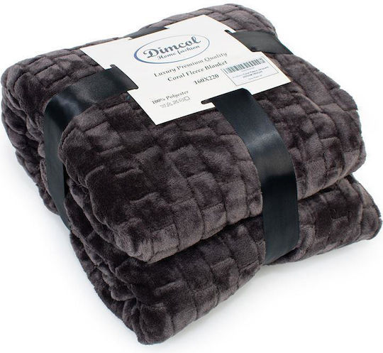 Dimcol Jacquard Single 160x220cm Grey-Black