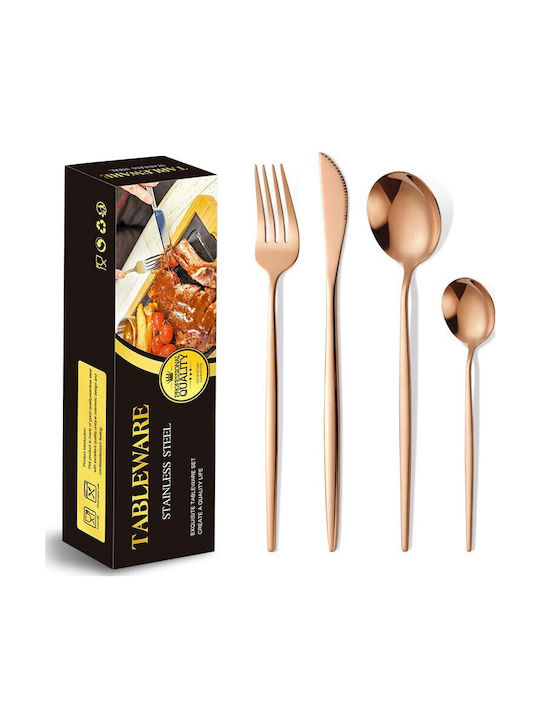 Besteckset Edelstahl Rose Gold 24Stück