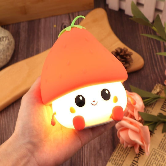 Φωτάκι Νυκτός LED USB Κόκκινο Θερμό με Αισθητήρα