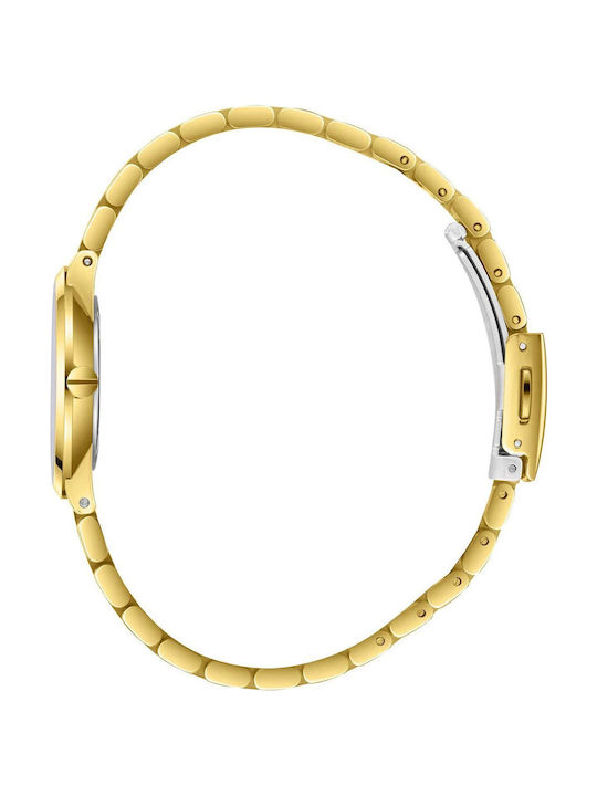 Lee Cooper Crystals Women's Watch with Gold Metal Bracelet