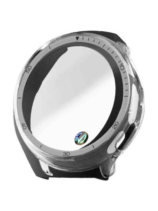 Volte-Tel Edge Cover with Key Plastic Case with Glass in Transparent color for Amazfit Active 2