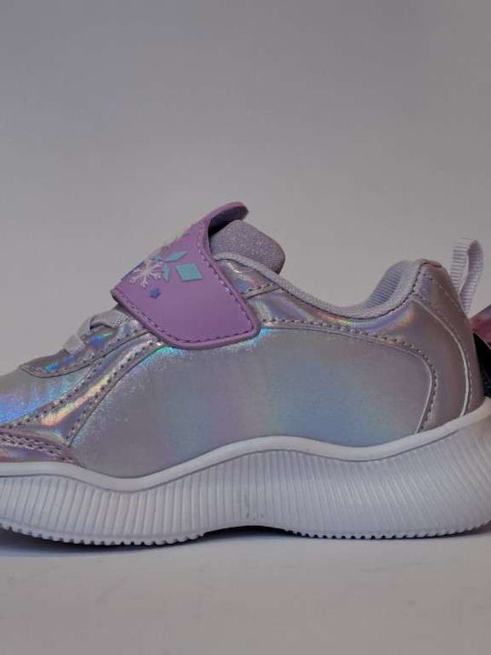 Παιδικά Sneakers με Σκρατς & Φωτάκια Μωβ