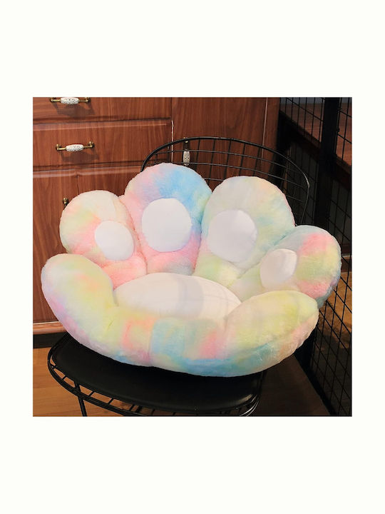 Dekoratives Kopfkissen Flippy Katze Pfote Muster Plüsch Sessel Sofa Boden 80 X 70 Cm Mehrfarbig