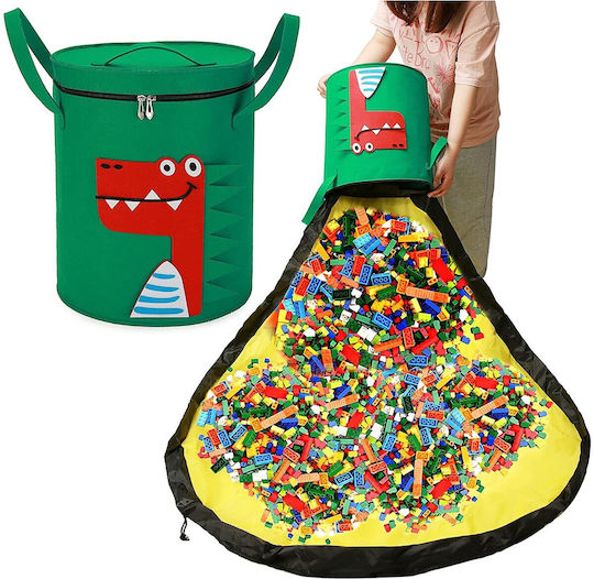Fabric Children's Storage Basket Green 40x40cm