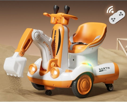 Excavator pentru copii electric 6 volți Galben