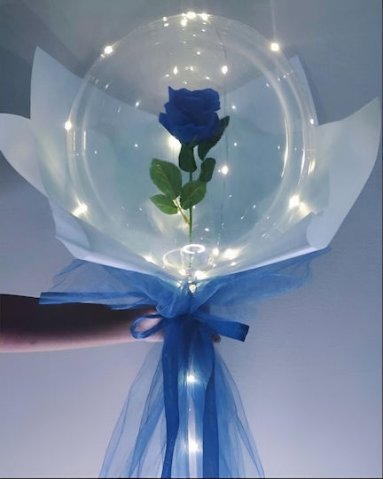 Balon Latex Albastru cu LED 35buc