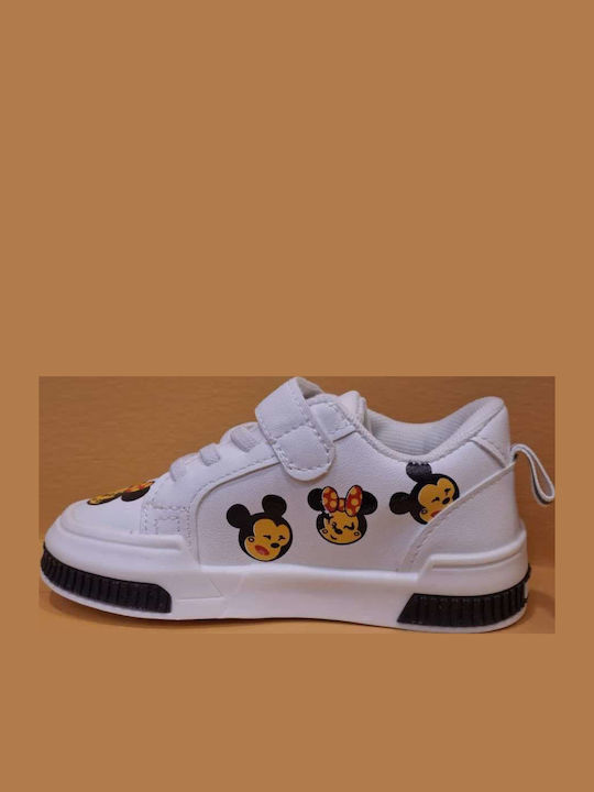 Παιδικά Sneakers με Σκρατς Λευκά