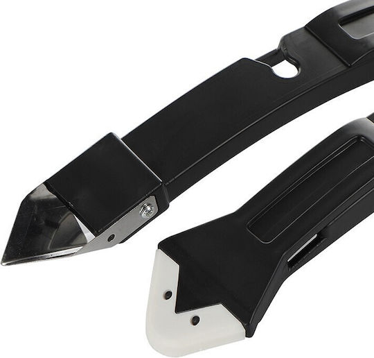Set Racletă Pentru Îndepărtarea Adezivului Racletă Silicon 5 Capete Silicon Mărime Închisă 18.8 X 4 X 2.8 Cm Metal Negru