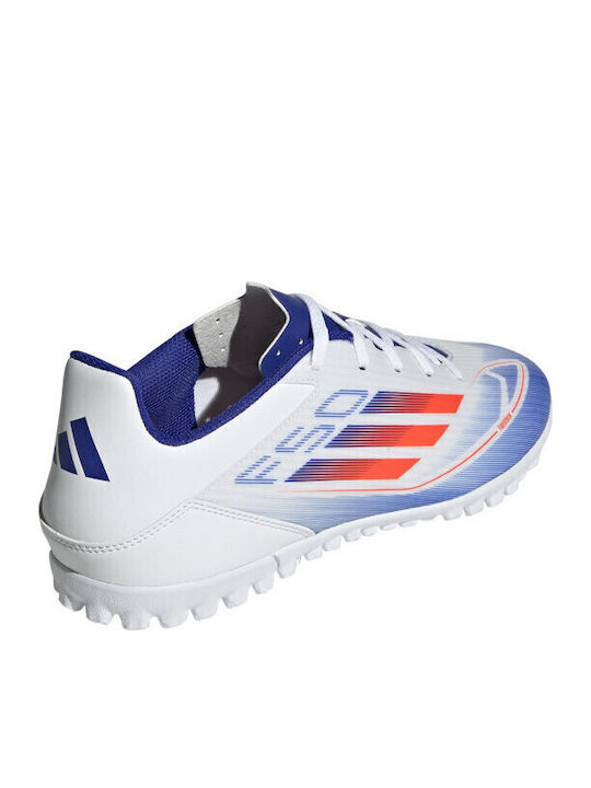 adidas F50 Club Football Shoes with Molded Cleats Cloud White / Solar Red / Lucid Blue