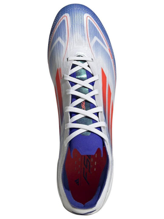 adidas F50 Pro Ποδοσφαιρικά Παπούτσια με Τάπες FG Cloud White / Solar Red / Lucid Blue