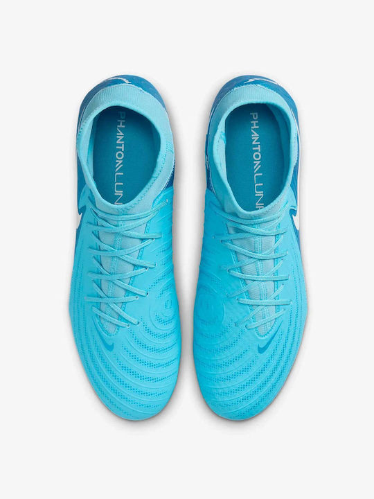 Nike Phantom Luna II Academy FG/MG Football Shoes with Blue Cleats