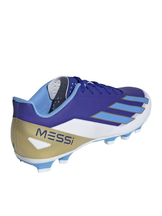 adidas X Crazyfast Club Messi Football Shoes with Cleats Lucid Blue / Blue Burst / Cloud White