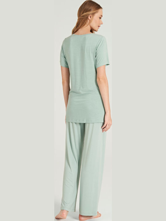 Feyza Robe de maternitate și alăptare Bay Leaf Mint
