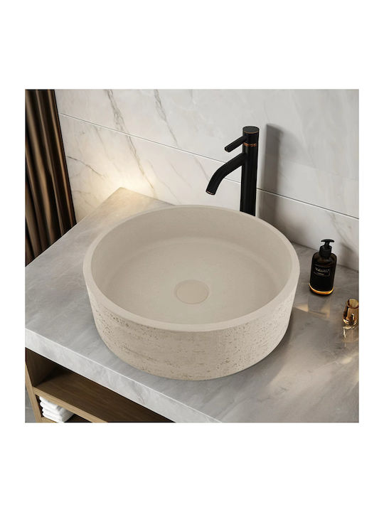 Naron Nr-b001 Countertop Sink Stone 39.5x12cm Beige
