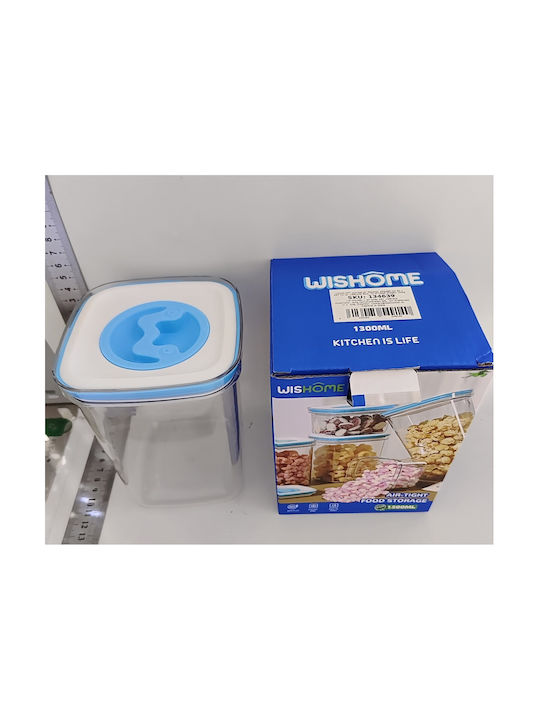 Caseta Cereale cu capac Plastic Transparent 1300ml