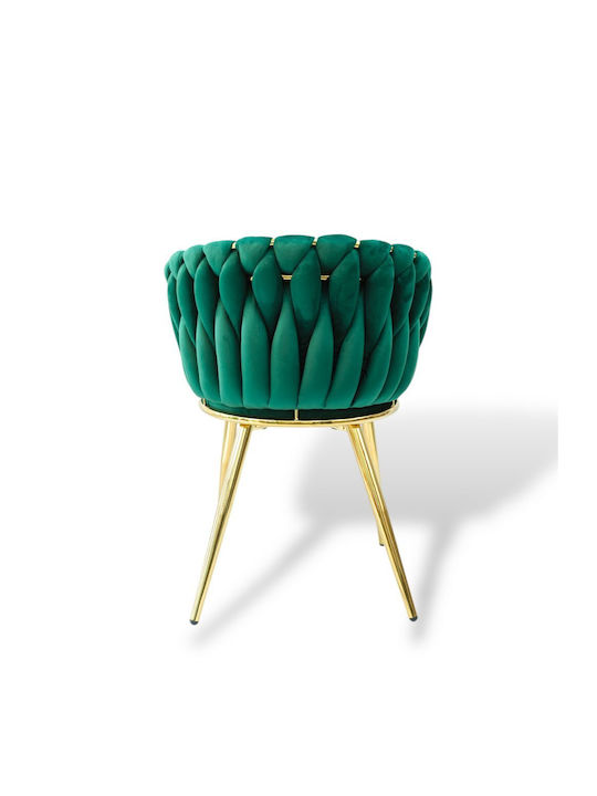 Scaun de Masă Catifea Verde 50x62x83cm