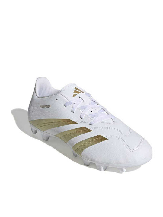 adidas Predator Club Pantofi de Fotbal cu crampoane Albe