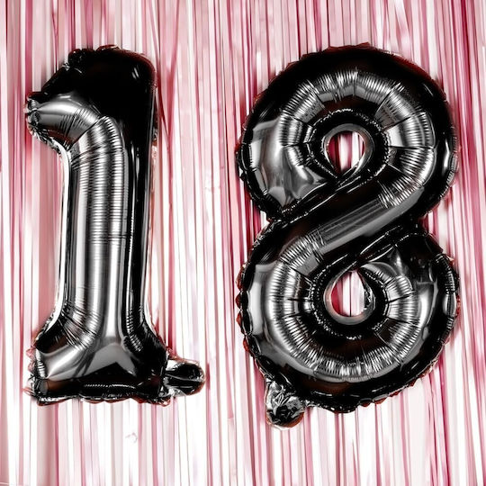 Balon Folie Jumbo Număr 1 Negru 100buc