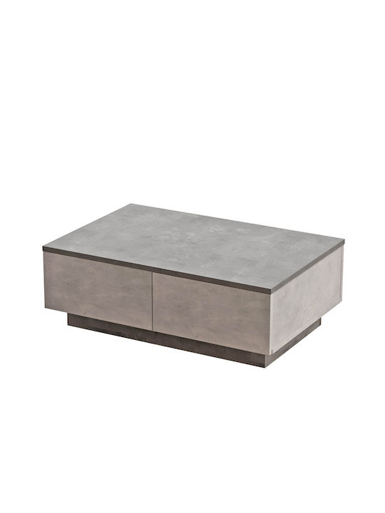 Ορθογώνιο Κεντρικό Τραπεζάκι Silver/anthracite Ξύλινο Silver/anthracite Μ90xΠ60xΥ31.6εκ.