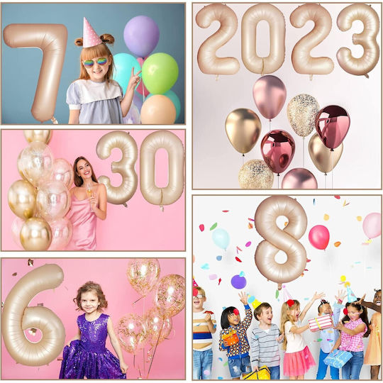 Balon Folie Jumbo Număr 5 Transparent 100buc