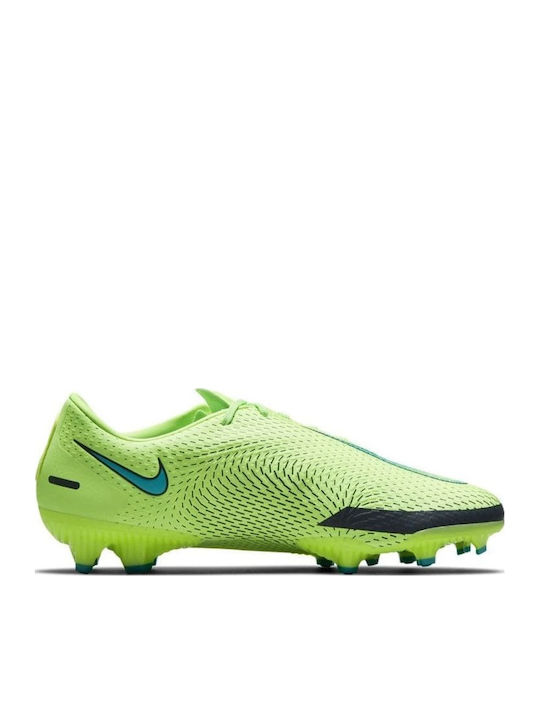 Nike Phantom GT Academy Football Shoes with Cleats Lime Glow / Aquamarine