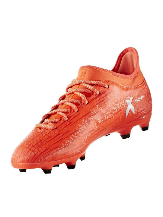 adidas X 16.3 Pantofi de Fotbal cu crampoane Roșu Solar / Argintiu Metalizat