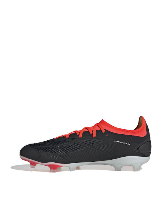 adidas Predator Pro Football Shoes with Cleats Core Black / Cloud White / Solar Red
