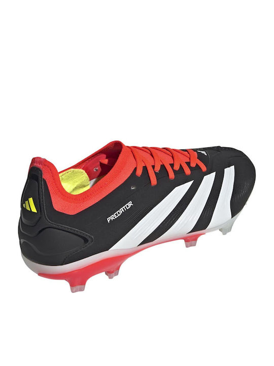 adidas Predator Pro Football Shoes with Cleats Core Black / Cloud White / Solar Red