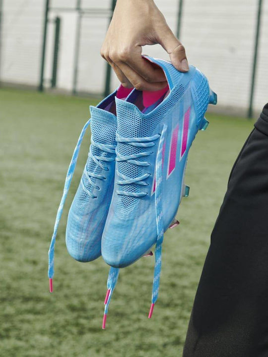 adidas X Speedflow.1 Ποδοσφαιρικά Παπούτσια με Τάπες FG Sky Rush / Team Shock Pink / Cloud White