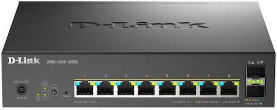 D-Link DMS-1250-10SPL Managed L2 PoE++ Switch με 8 Θύρες Ethernet