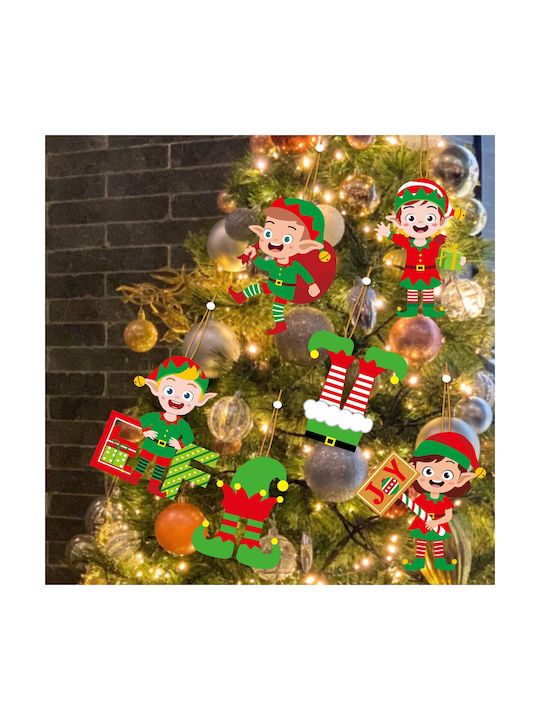 Hängendes Ornament Goblin Hölzern Mehrfarbig Set 12Stück