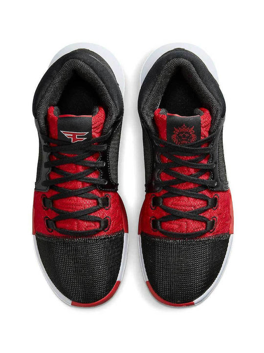 LeBron Witness 8 X Faze Clan High Basketball Shoes Black / White / University Red / Lime Blast