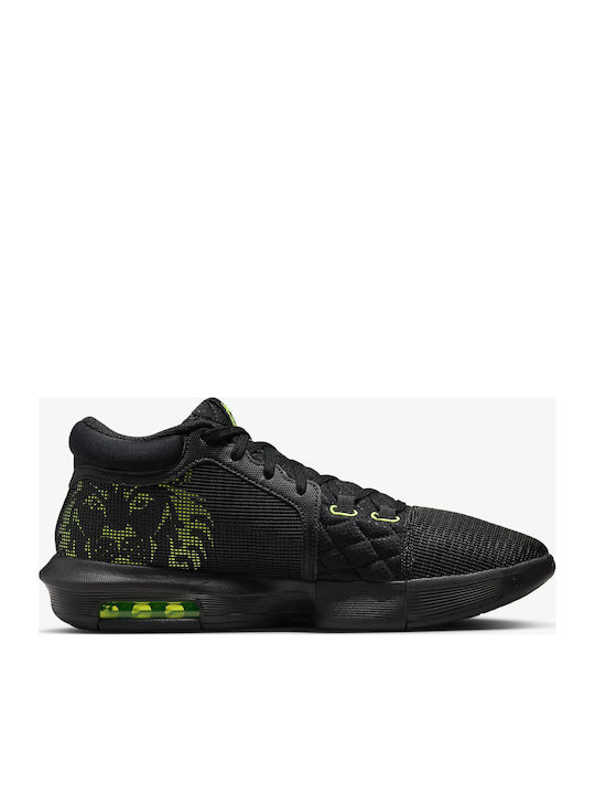 LeBron Witness 8 High Basketball Shoes Black / Volt / White