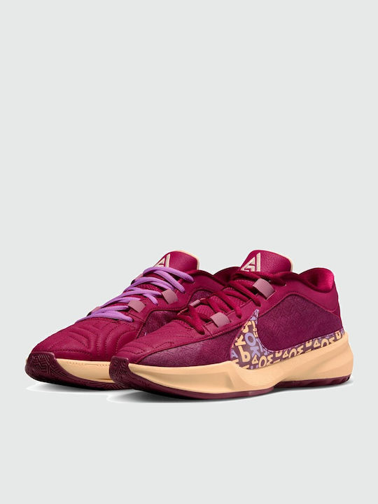 Giannis Freak 5 "Alphabet Bros" Χαμηλά Μπασκετικά Παπούτσια Noble Red / Desert Berry / Guava Ice / Ice Peach