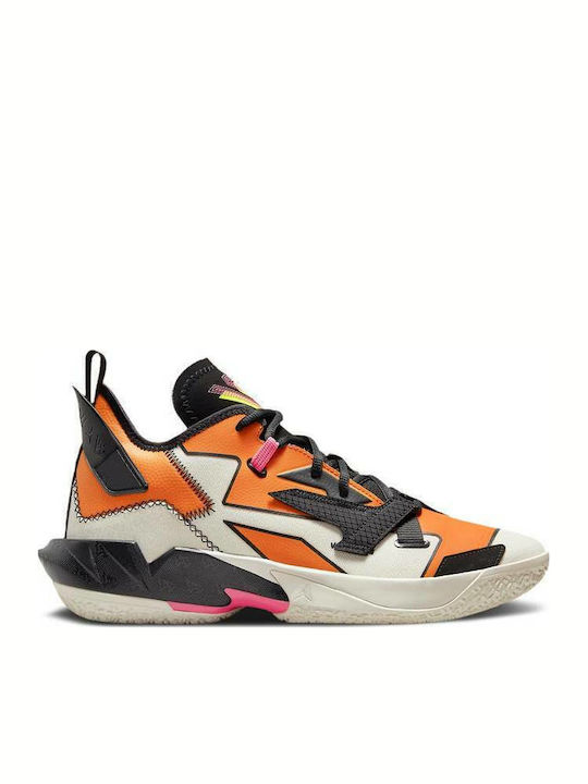 Why Not Zer0.4 Low Basketball Shoes Pale Ivory / Black / Alpha Orange