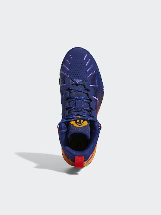 D Rose Son Of Chi High Basketball Shoes Legacy Indigo / Purple Rush / Vivid Red